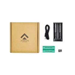 Arken Zulus accessory kit with battery, charger and memory card.