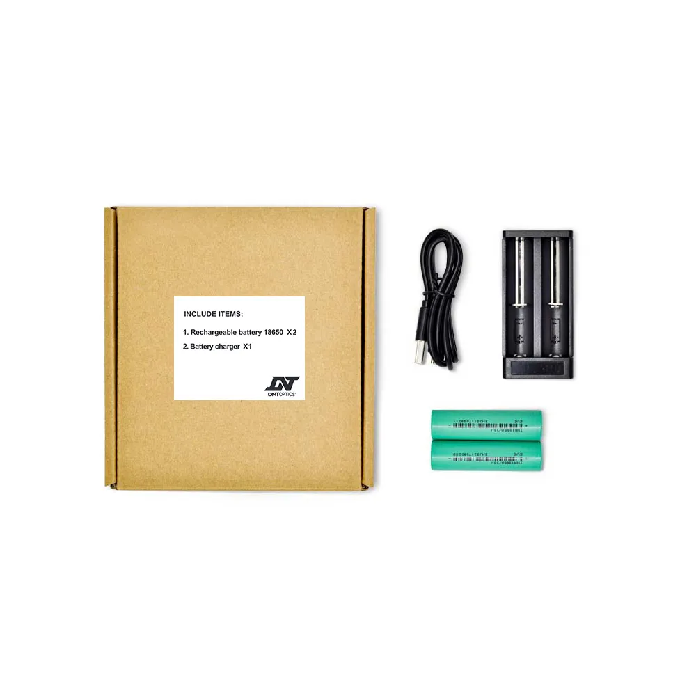 DNT Optics Battery Kit - Includes Dual Charger Dock • Blackwood